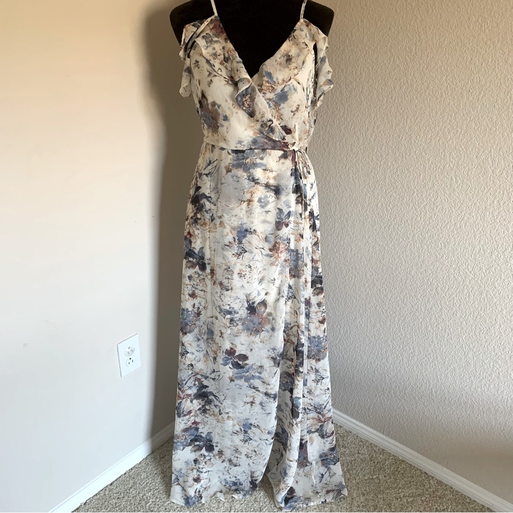 Le Lis Floral Cold Shoulder Maxi Dress